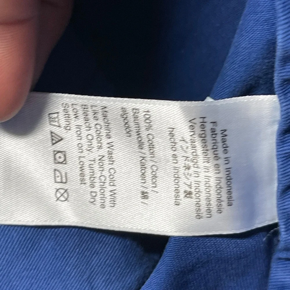 J.Crew Selvedge Officer Chino Pants Mens 36x32 Straight Fit Blue Cotton